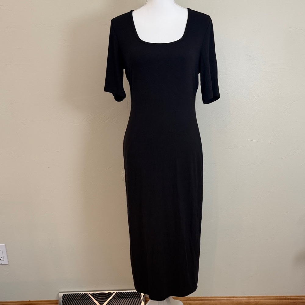 Rachel Zoe Women's Large Black Short Sleeve Dress